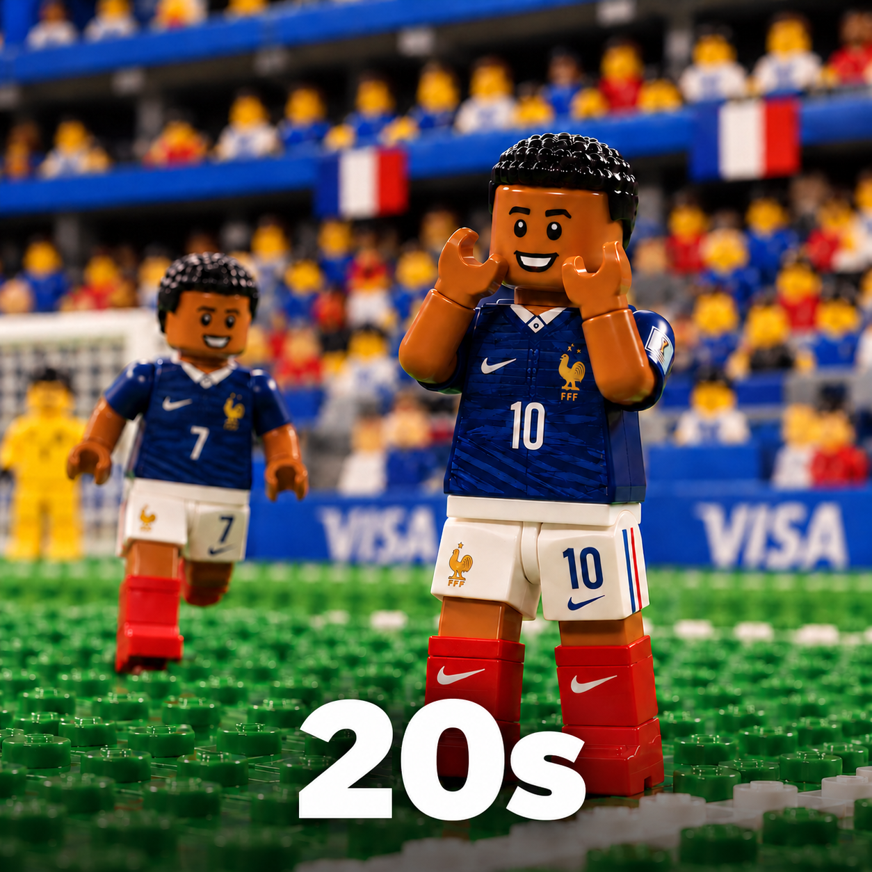 20s — France football figures celebrating