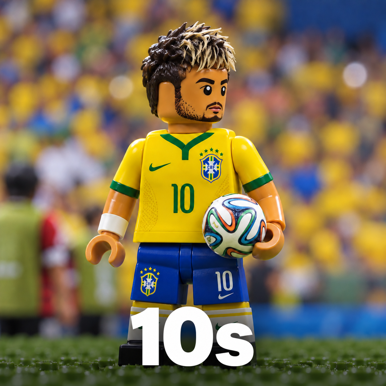 10s — Brazil number 10 football figure with a ball